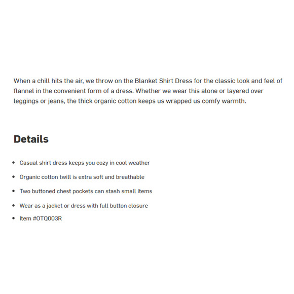 Outerknown BLANKET Cotton Flannel Shirt Dress in Blue Box Plaid Size XS NWT $168 - Picture 7 of 8